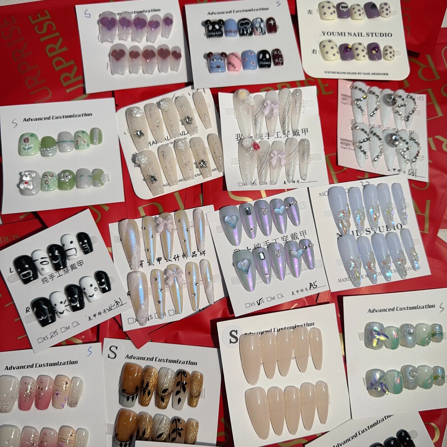 【D007】Big Lucky Bags （Handmade press on Nail）- Open  in live