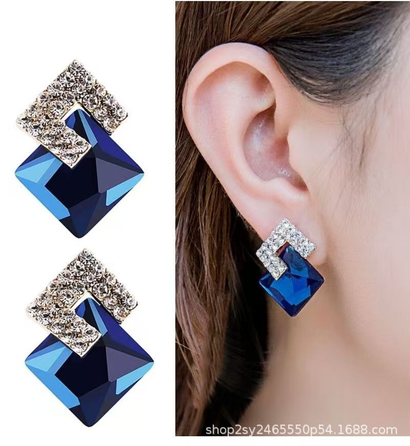 【W004】Zircon earrings -High quality