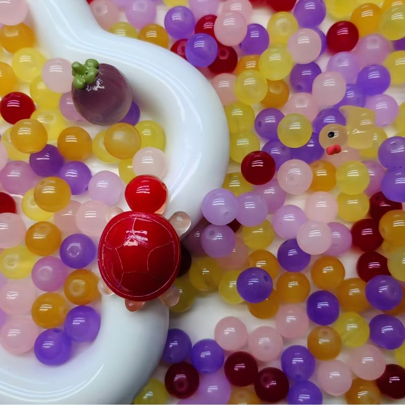 【A226】(NEW)Jelly Beans -High quality glass beads（pack on live)