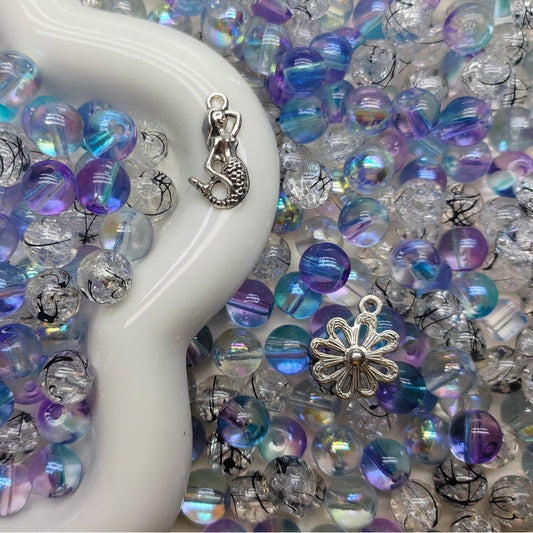 【A203】Ocean wave  -High quality glass beads（pack on live）