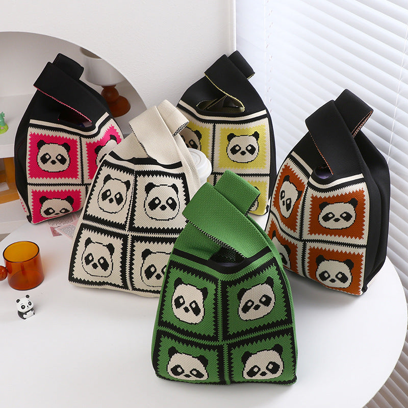 【Y008】Panda canvas bag