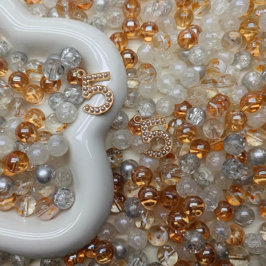 【A167】First snow -High quality glass beads（pack on live)