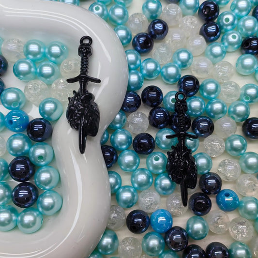 【A172】Ice Age -High quality glass beads（pack on live）