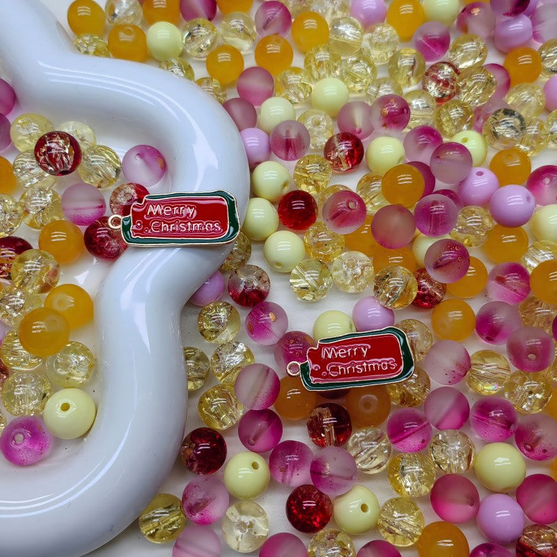 【A171】Red dates and pumkin -High quality glass beads（pack on live)