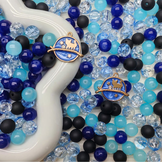 【A201】Midnight sky -High quality glass beads（pack on live）