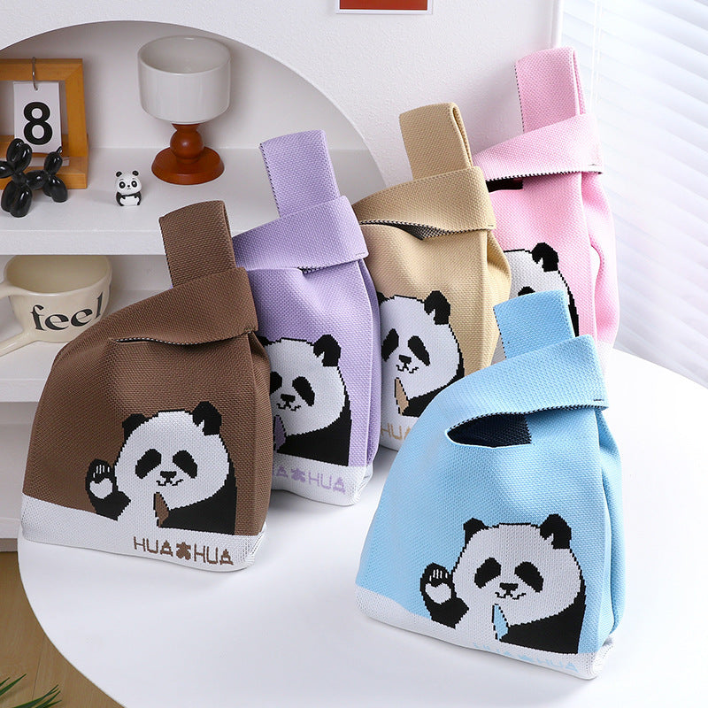 【Y008】Panda canvas bag