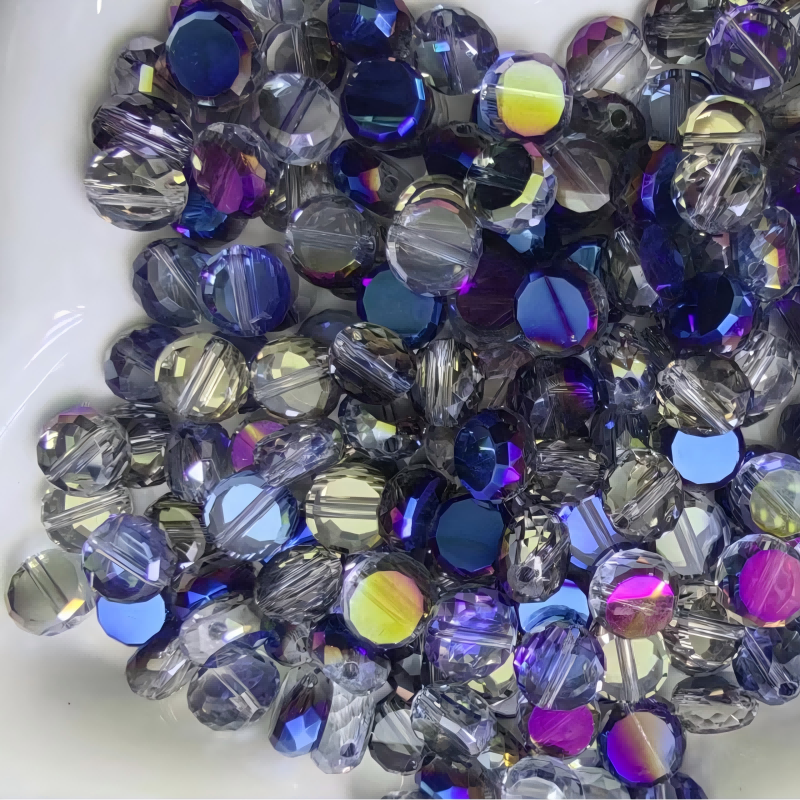 【A231】(NEW)Magic color changing flat beads -High quality glass beads（pack on live)