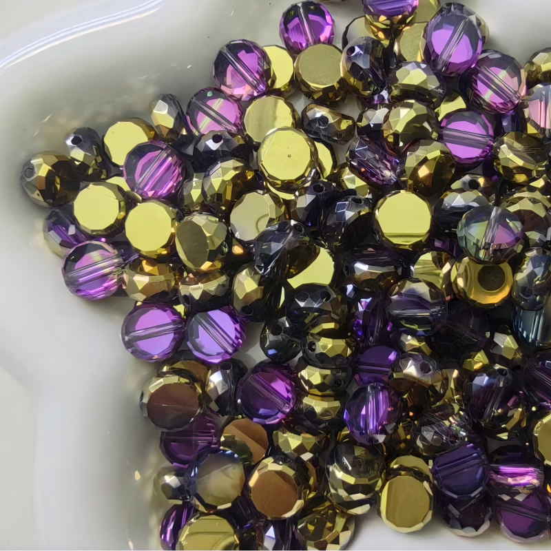 【A231】(NEW)Magic color changing flat beads -High quality glass beads（pack on live)