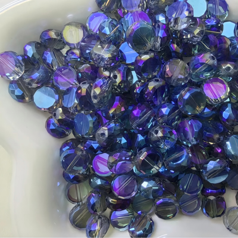 【A231】(NEW)Magic color changing flat beads -High quality glass beads（pack on live)