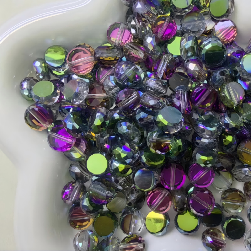 【A231】(NEW)Magic color changing flat beads -High quality glass beads（pack on live)