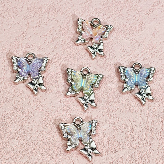 【P031】Gemstone butterfly  -High quality charms